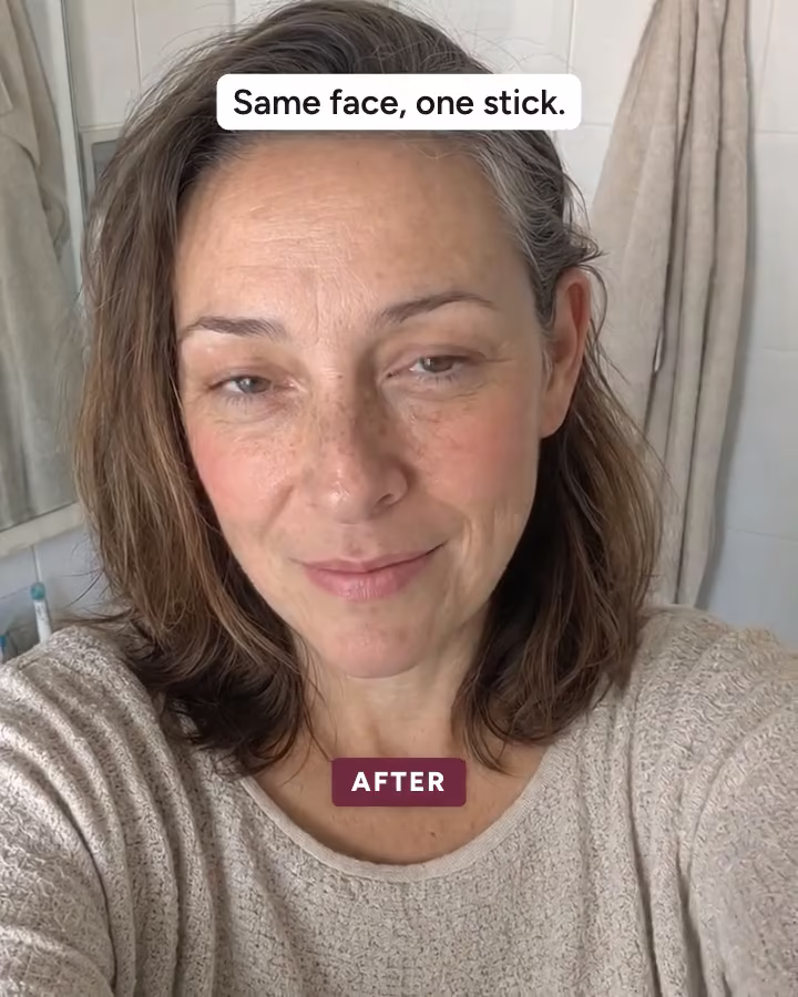 Frame 3 of the ad, at 0:10: Same face, one stick.